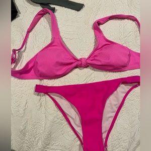 Hot pink bathing suit L top M bottom